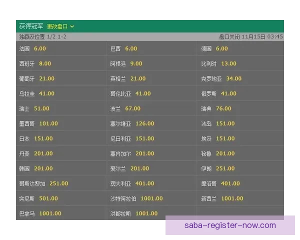 世界杯竞猜热门比赛赔率解析与胜负预测全攻略